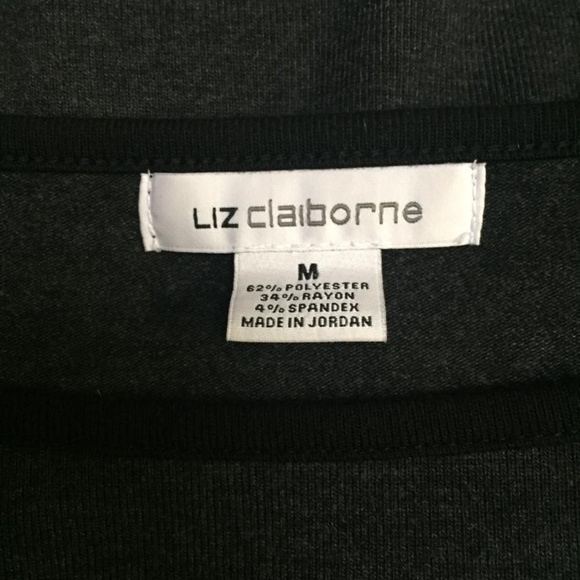 Liz Claiborne Crew Neck Striped Top - Picture 2 of 4